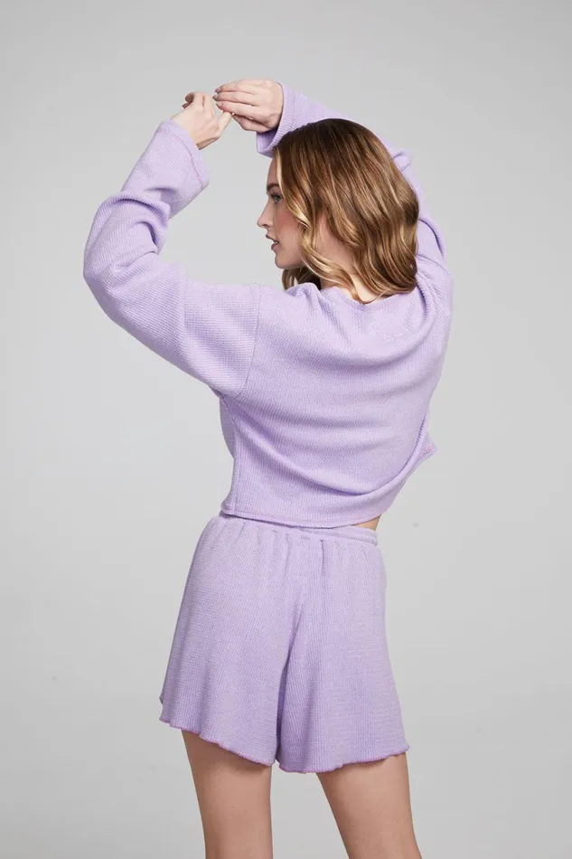 Womens Tops Chaser Brand Briaa Digital Lavender Long Sleeve Tee