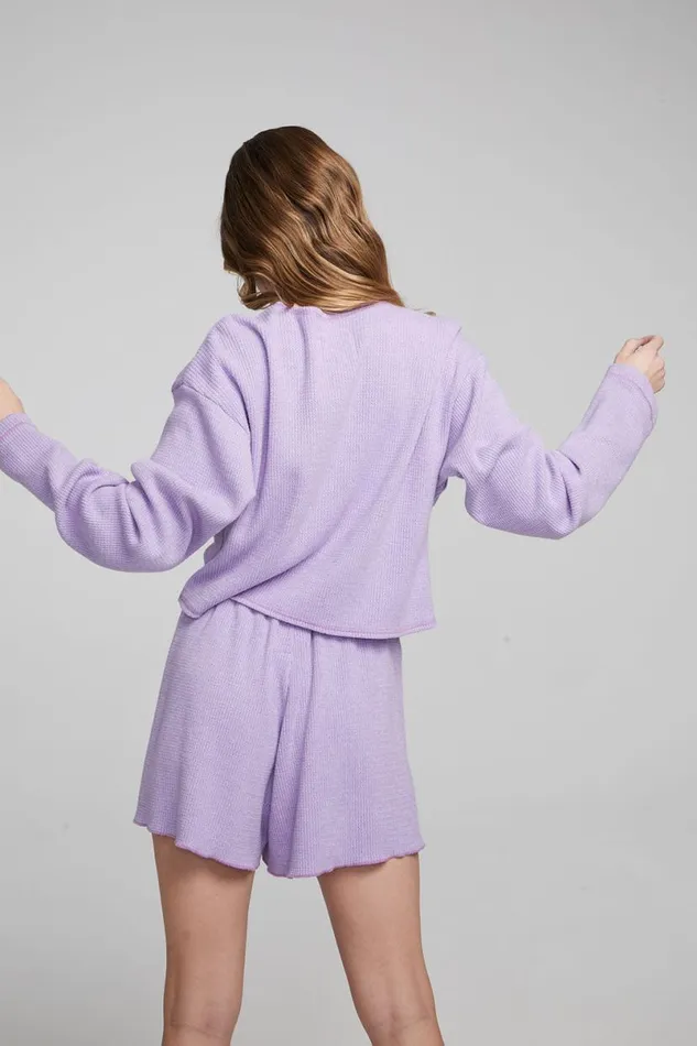 Womens Tops Chaser Brand Briaa Digital Lavender Long Sleeve Tee