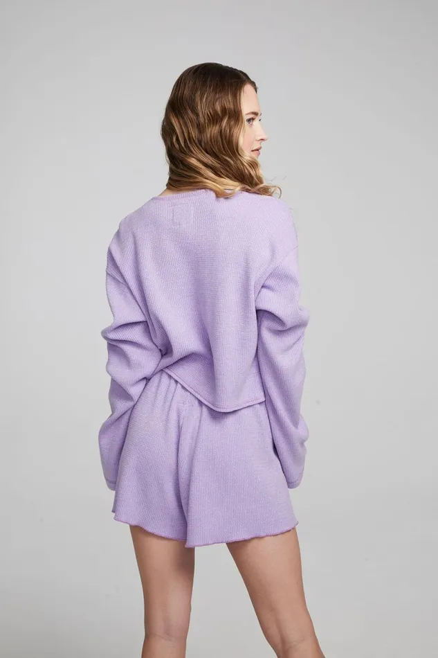 Womens Tops Chaser Brand Briaa Digital Lavender Long Sleeve Tee