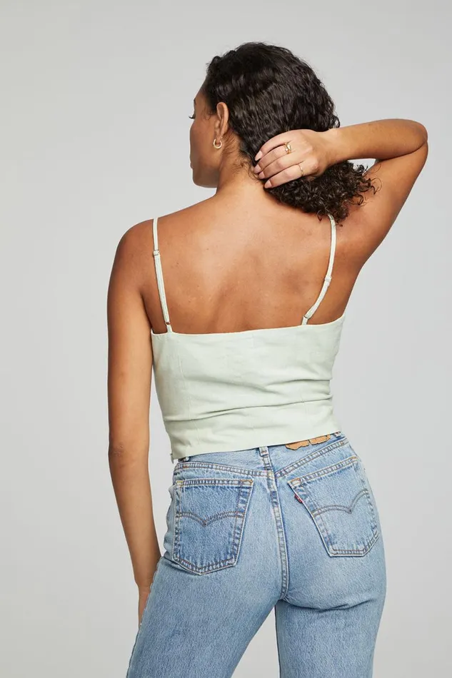 Womens Tops Chaser Brand Cara Tank Top 8211 Sage