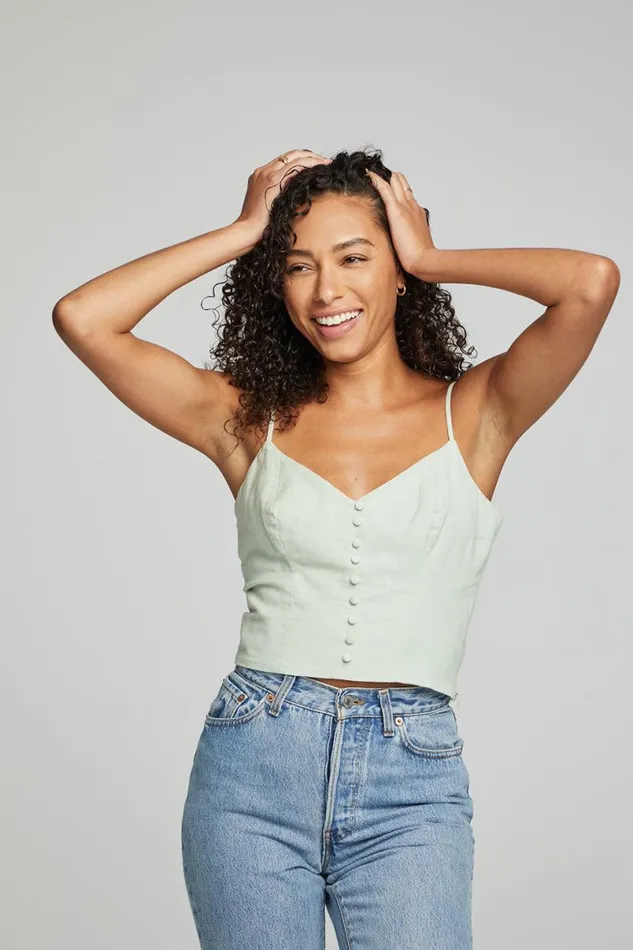 Womens Tops Chaser Brand Cara Tank Top 8211 Sage