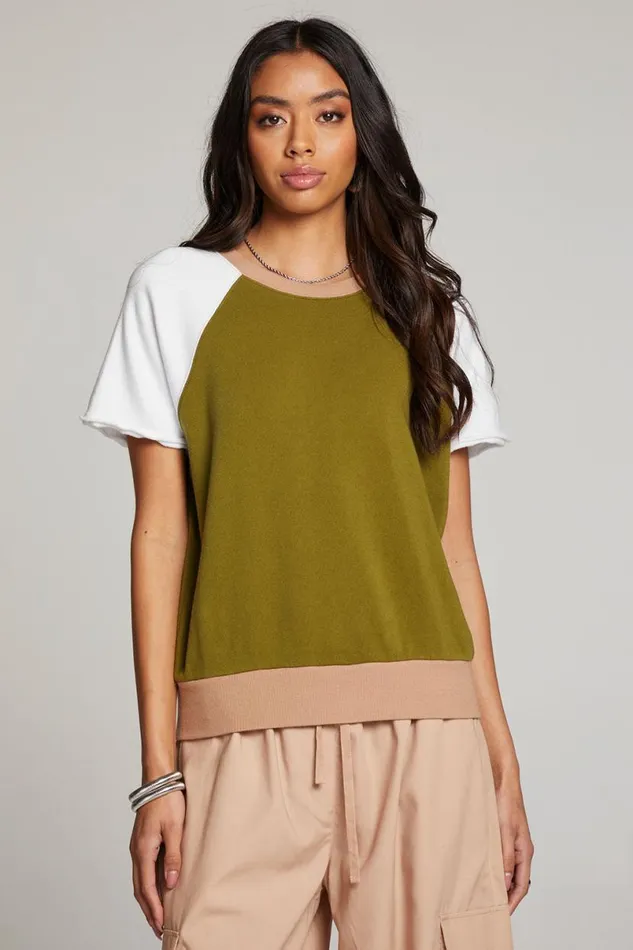 Womens Tops Chaser Brand Cheyenne Sand Color Pullover