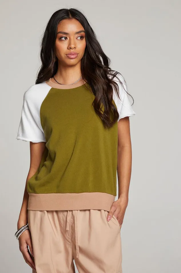 Womens Tops Chaser Brand Cheyenne Sand Color Pullover