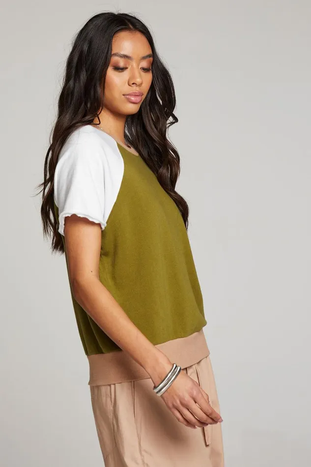 Womens Tops Chaser Brand Cheyenne Sand Color Pullover