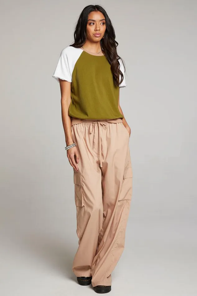 Womens Tops Chaser Brand Cheyenne Sand Color Pullover