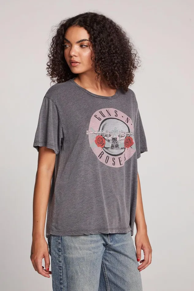 Womens Tops Chaser Brand Guns N039 Roses Classic Logo Tee