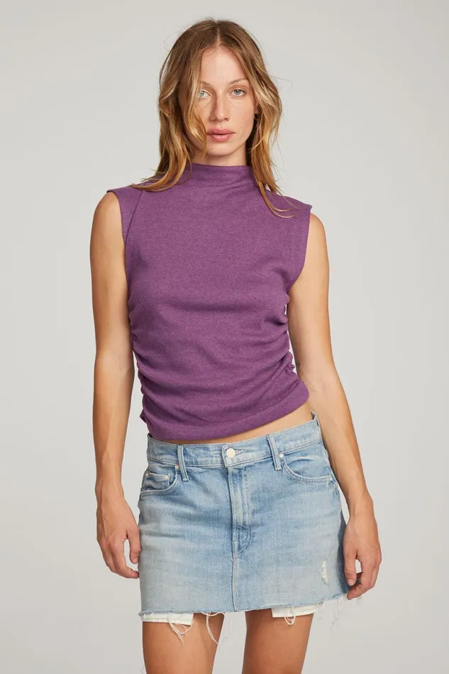 Womens Tops Chaser Brand Haileyy Eggplant Tank Top