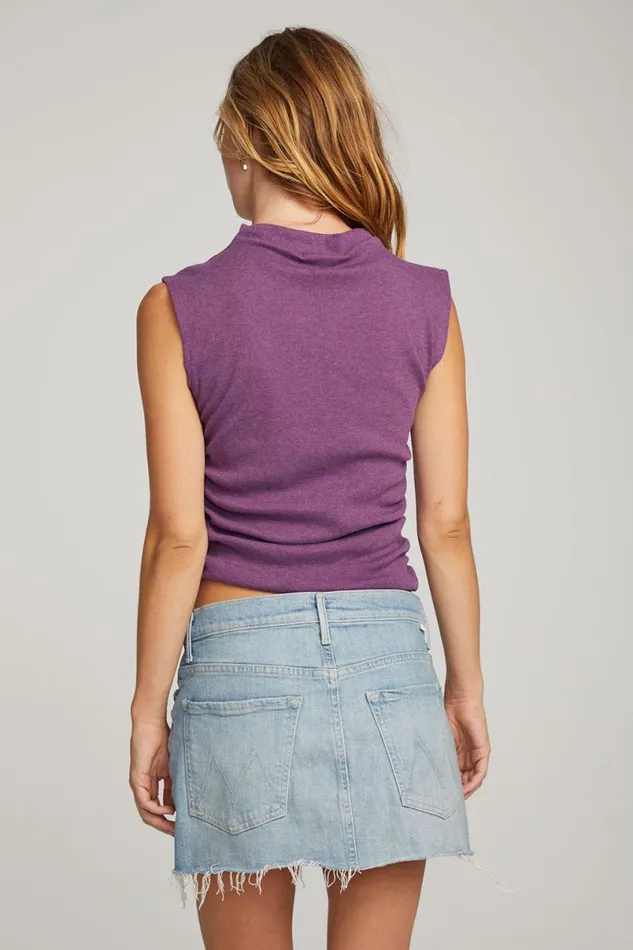 Womens Tops Chaser Brand Haileyy Eggplant Tank Top