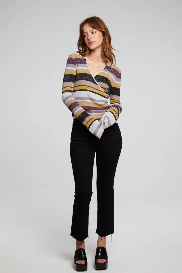 Womens Tops Chaser Brand Harper Haight Street Stripe Long Sleeve