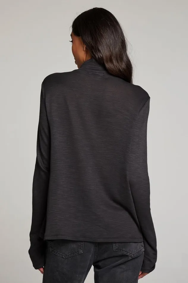 Womens Tops Chaser Brand Hill Licorice Long Sleeve