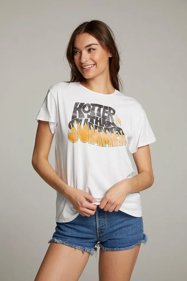 Womens Tops Chaser Brand Hotter Than Summer Tee