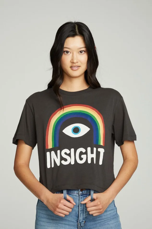 Womens Tops Chaser Brand Insight Rainbow Tee