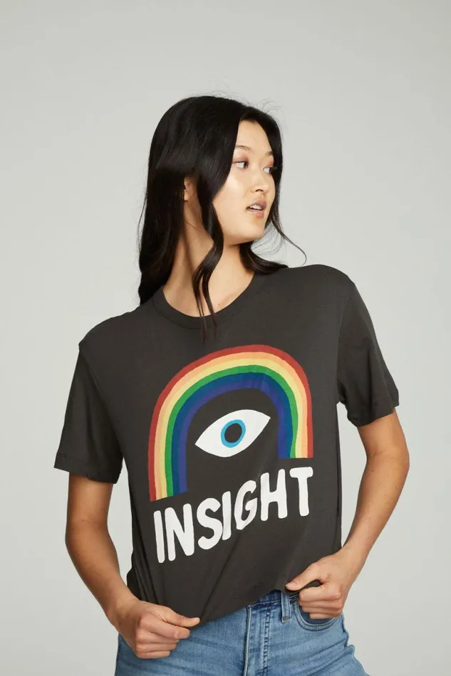 Womens Tops Chaser Brand Insight Rainbow Tee