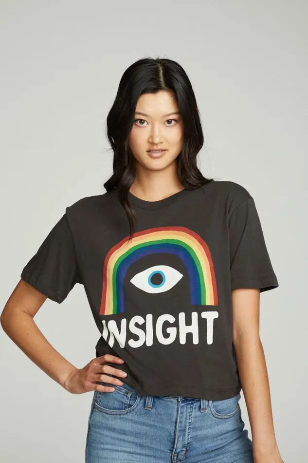 Womens Tops Chaser Brand Insight Rainbow Tee