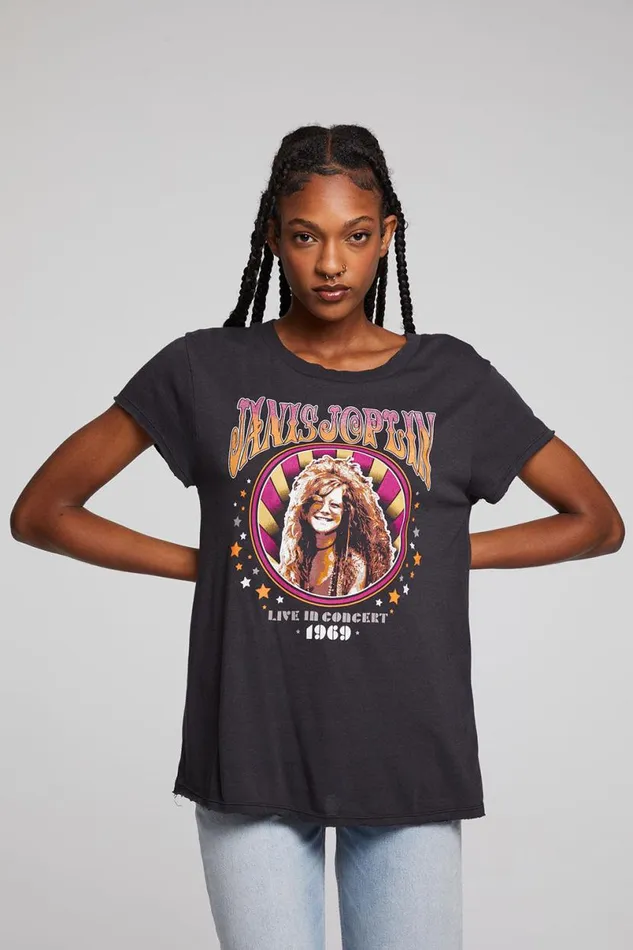 Womens Tops Chaser Brand Janis Joplin Live 1969 Sonoma Tee