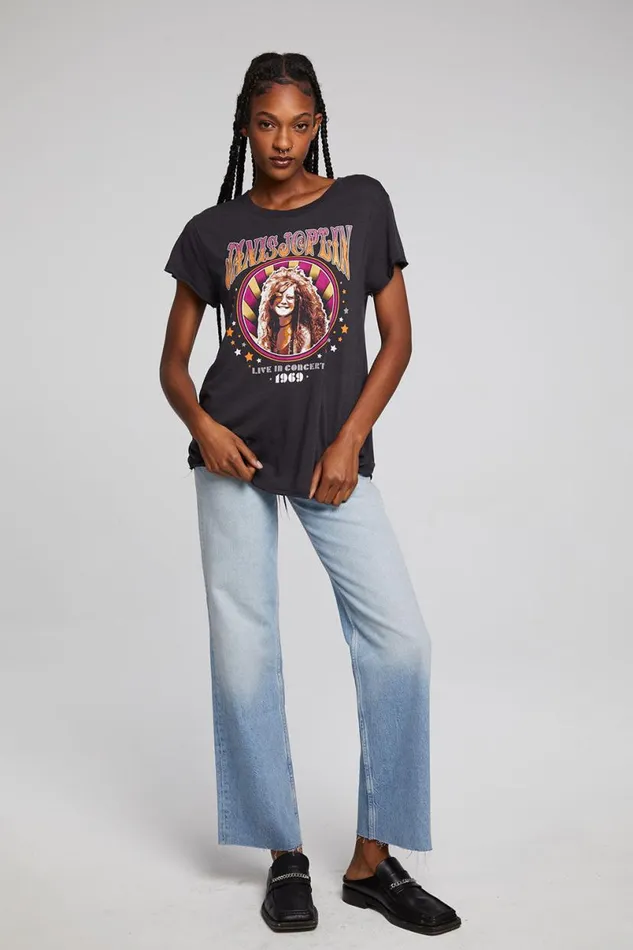 Womens Tops Chaser Brand Janis Joplin Live 1969 Sonoma Tee