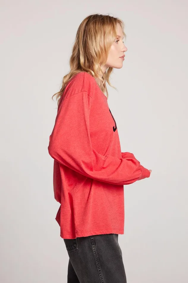 Womens Tops Chaser Brand Je Taime Long Sleeve