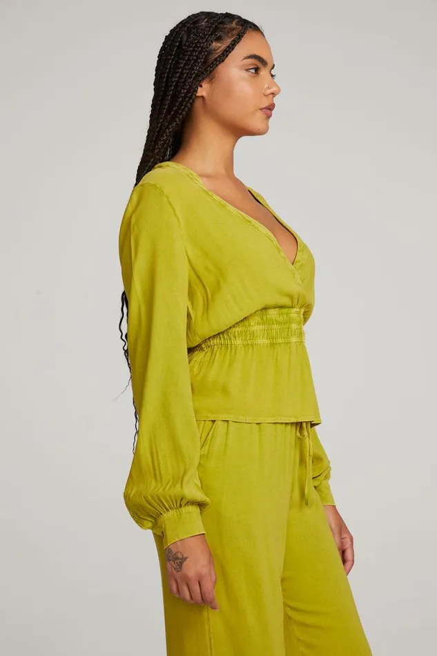 Womens Tops Chaser Brand Liberty Citron Blouse