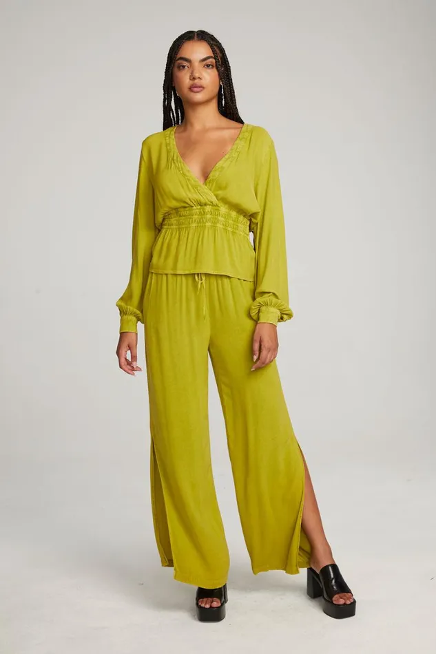 Womens Tops Chaser Brand Liberty Citron Blouse