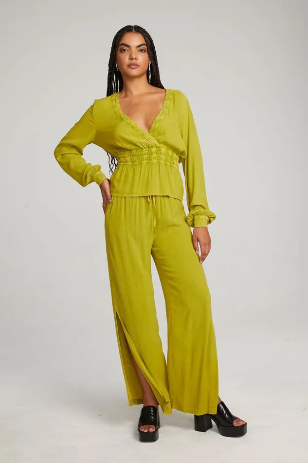Womens Tops Chaser Brand Liberty Citron Blouse