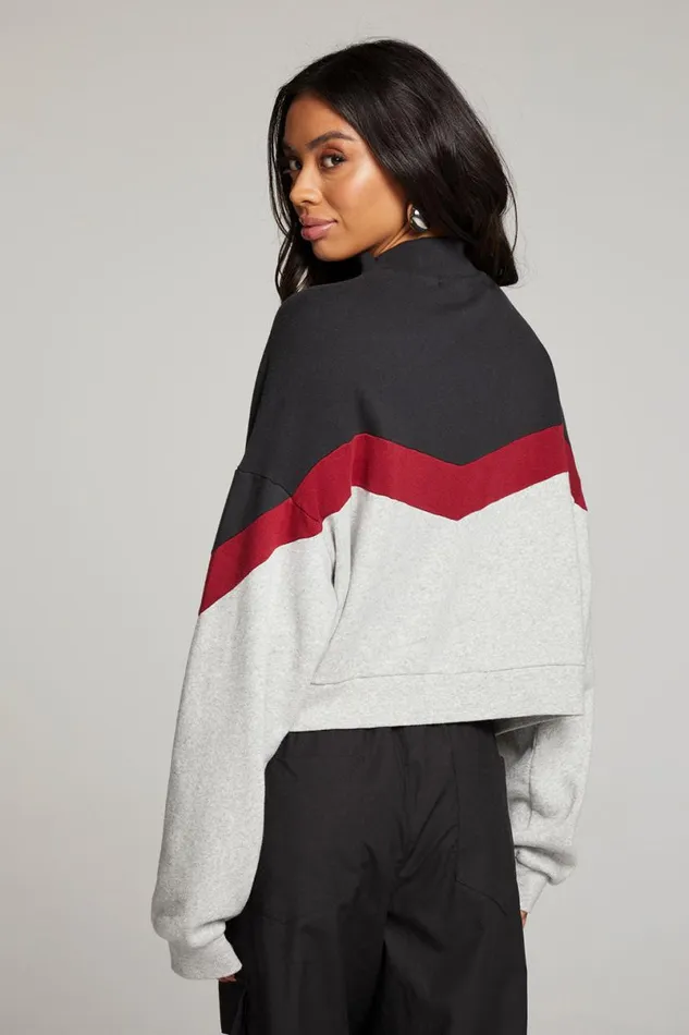 Womens Tops Chaser Brand Liz Fire Color Block Pullover