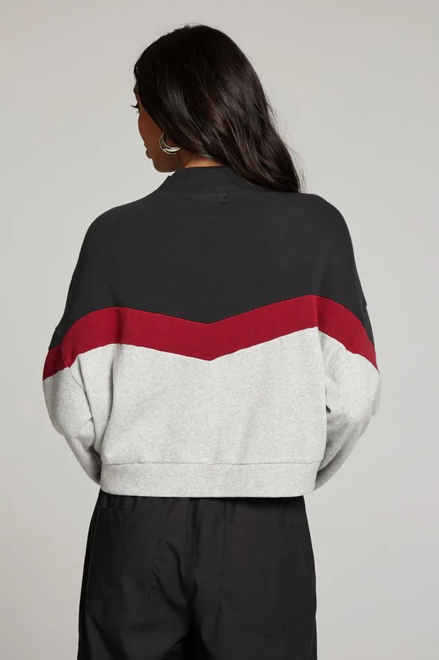 Womens Tops Chaser Brand Liz Fire Color Block Pullover