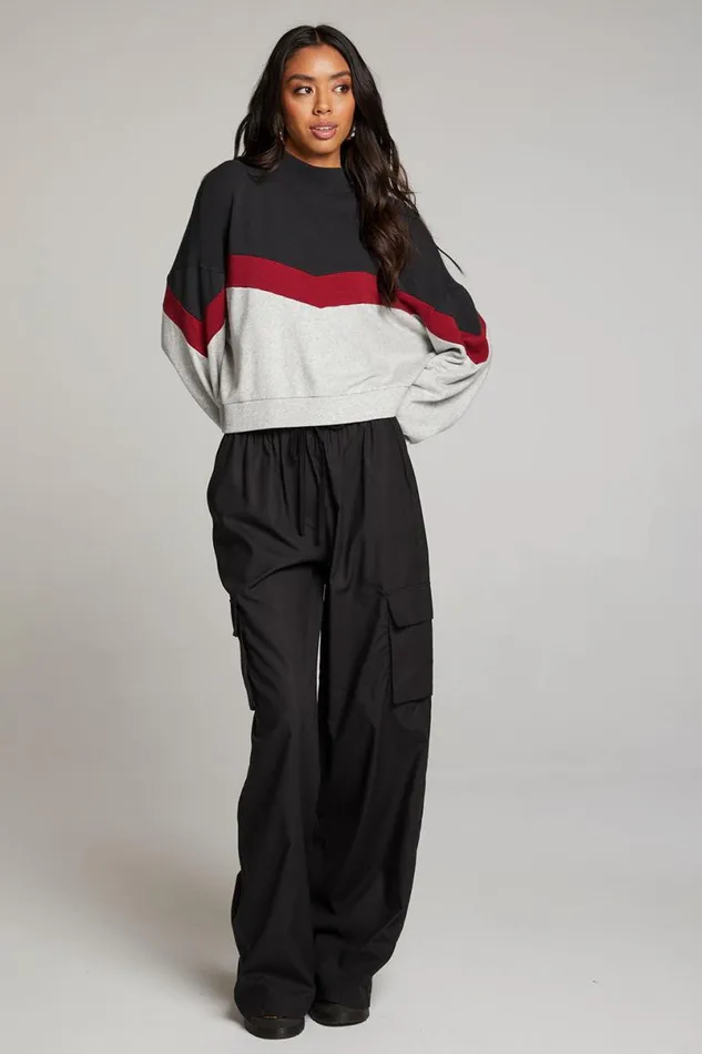 Womens Tops Chaser Brand Liz Fire Color Block Pullover
