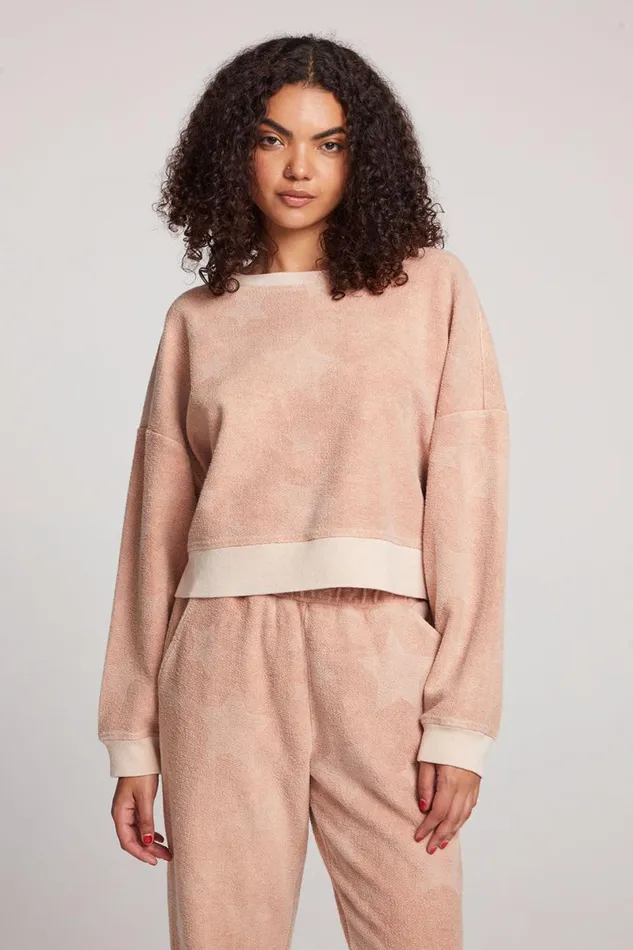 Womens Tops Chaser Brand Ramone Star Pullover