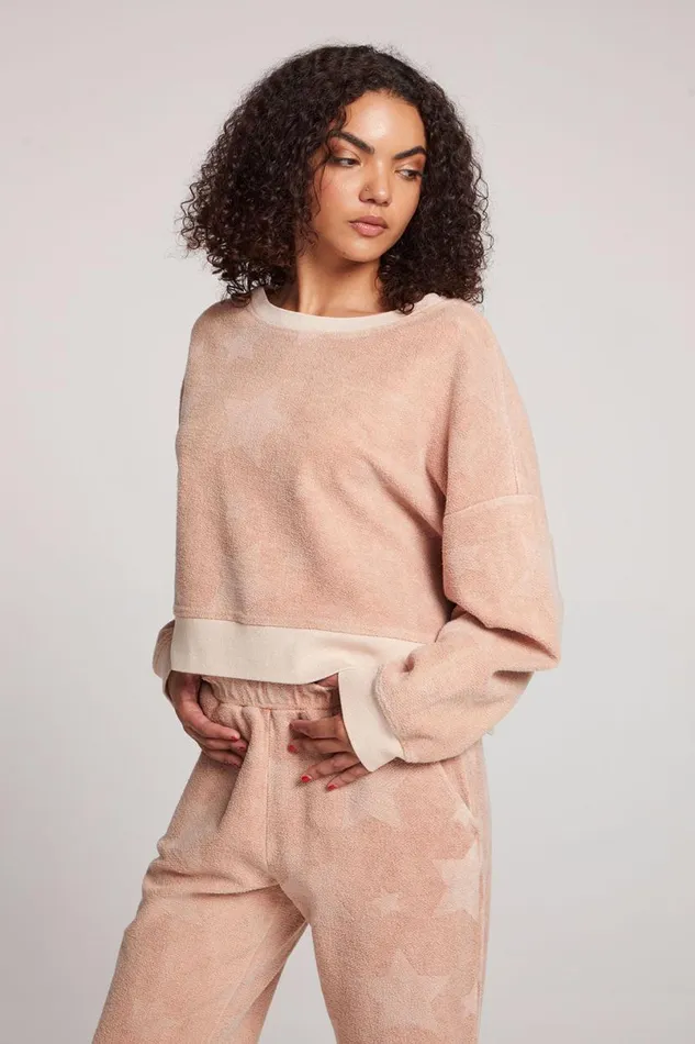 Womens Tops Chaser Brand Ramone Star Pullover