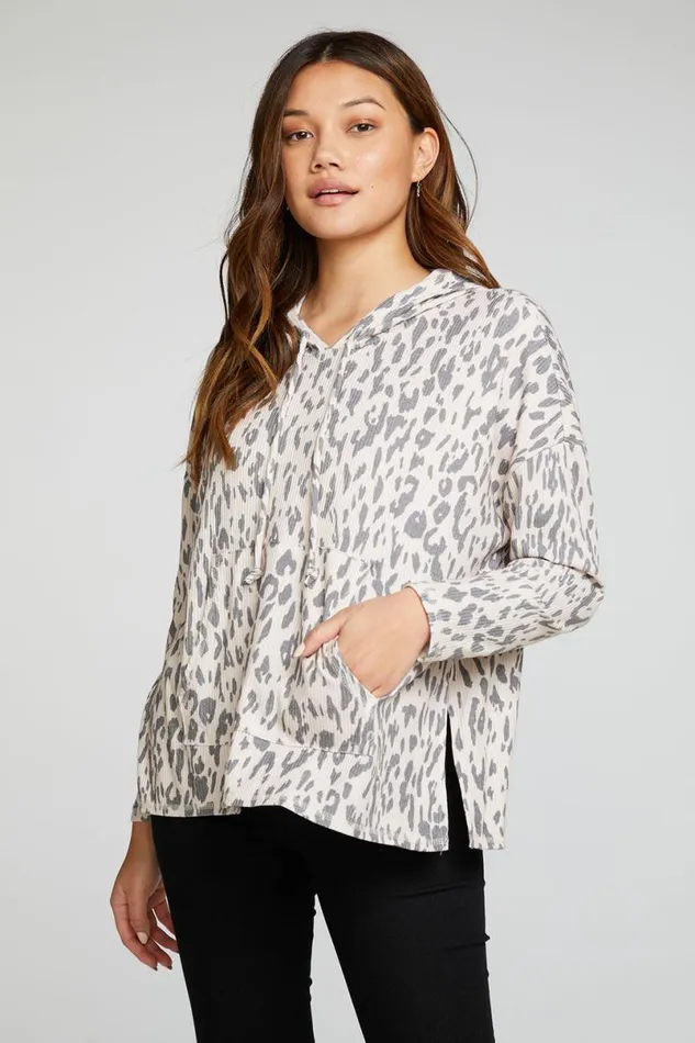 Womens Tops Chaser Brand Recycled Love Rib Long Sleeve Drop Shoulder Slit Side Pullover Hoodie Womens Tops Chaser Brand Recycled Love Rib Long Sleeve Drop Shoulder Slit Side Pullover Hoodie