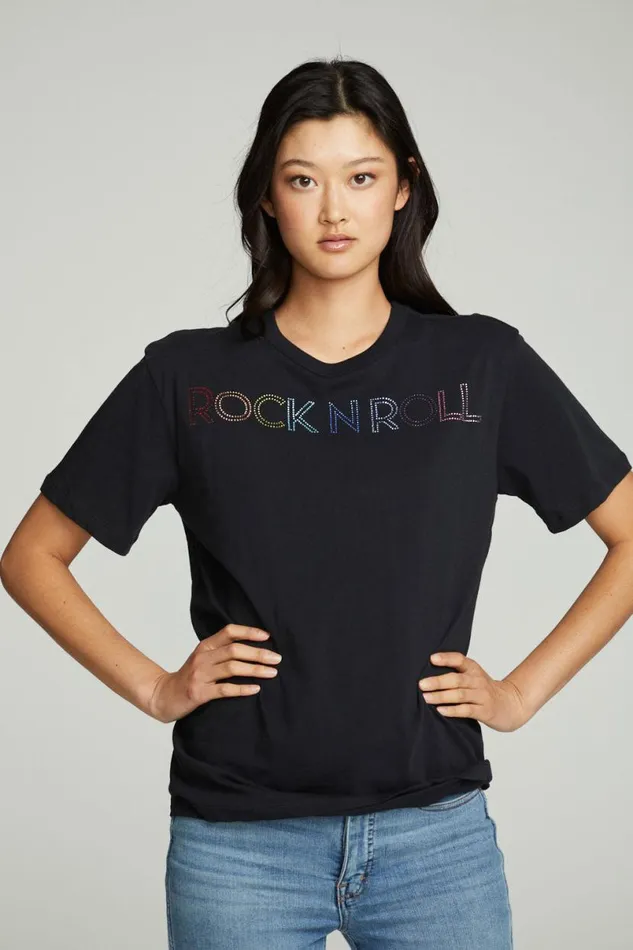 Womens Tops Chaser Brand Rock Diamonds