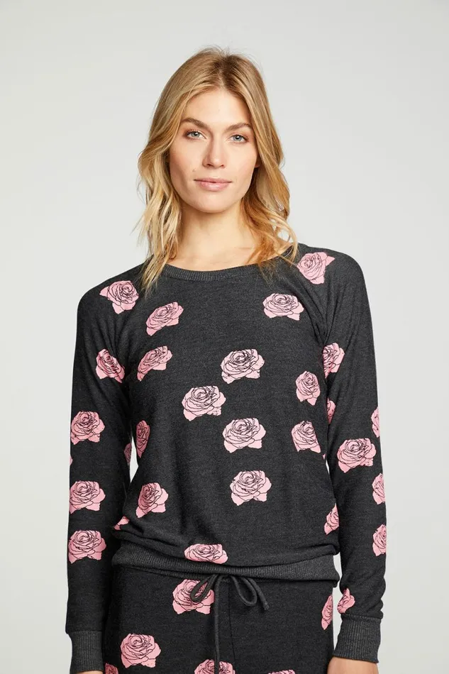 Womens Tops Chaser Brand Rock Roses