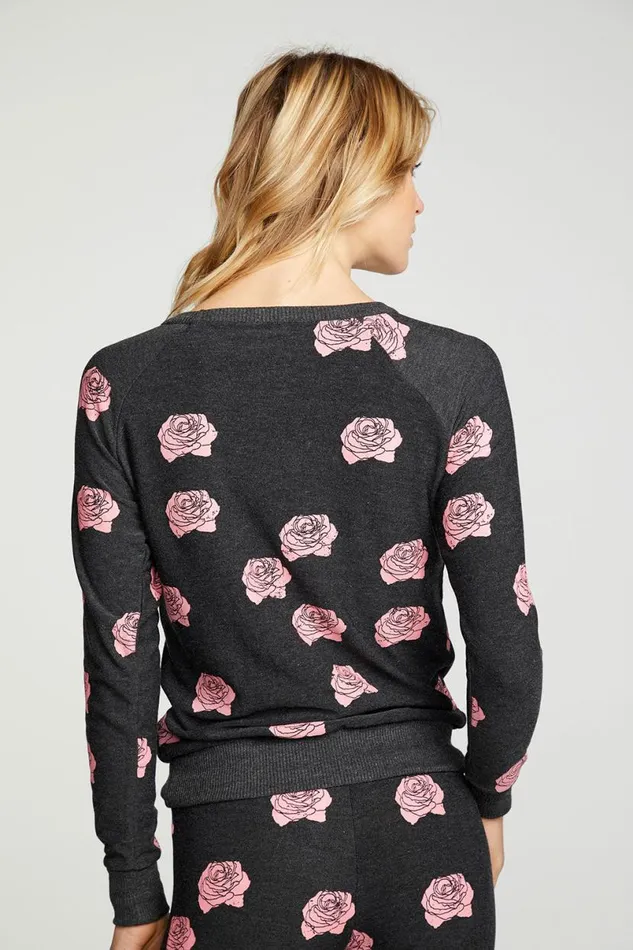 Womens Tops Chaser Brand Rock Roses