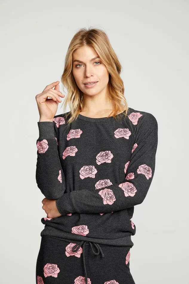Womens Tops Chaser Brand Rock Roses
