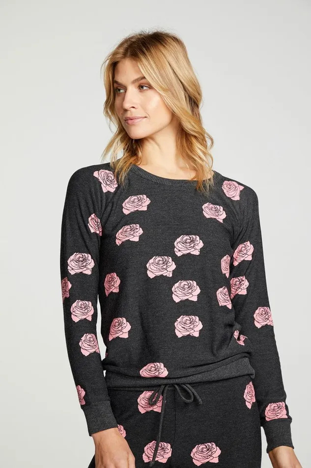 Womens Tops Chaser Brand Rock Roses