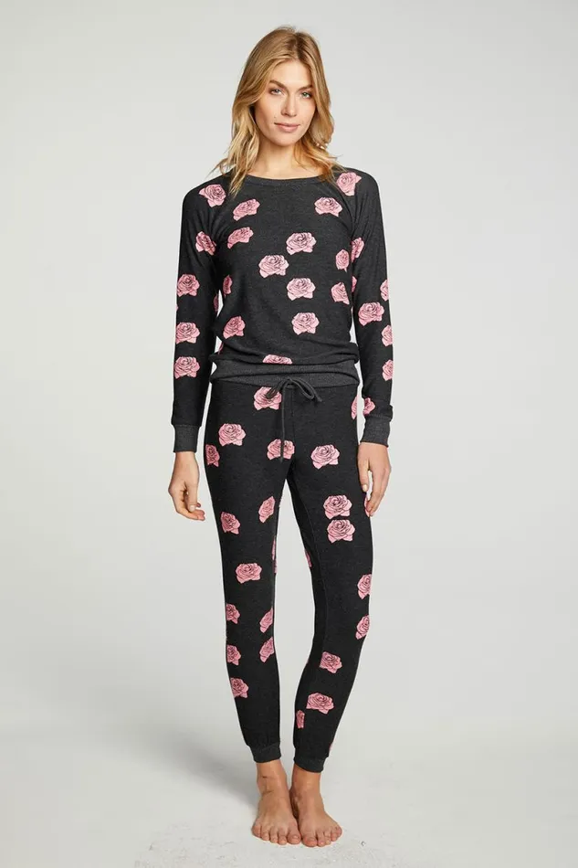 Womens Tops Chaser Brand Rock Roses