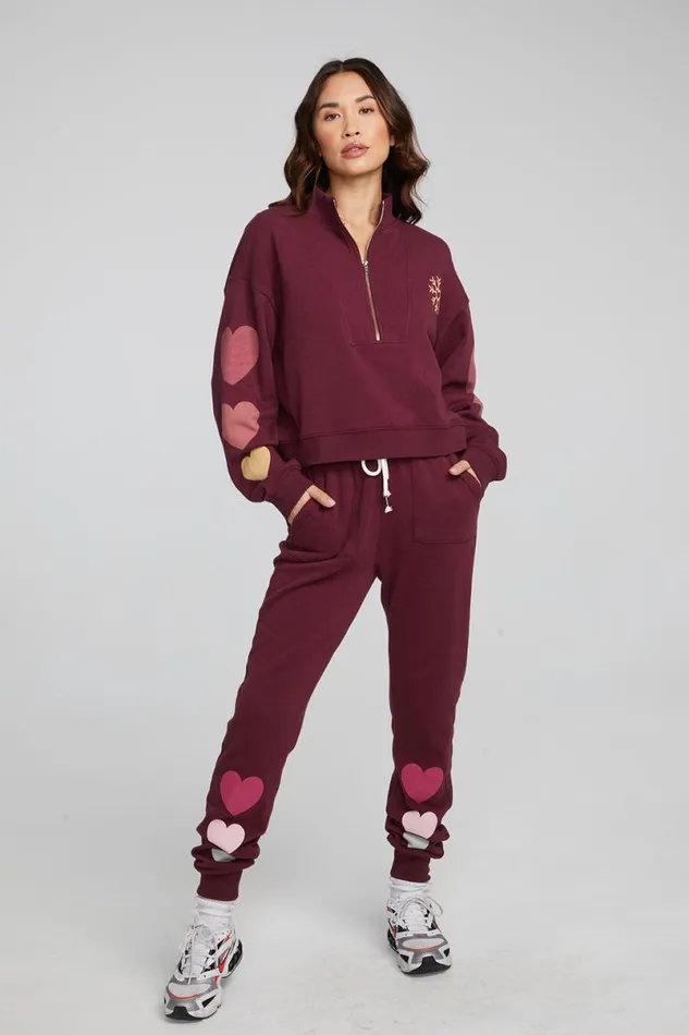 Womens Tops Chaser Brand Snow Heart Pants