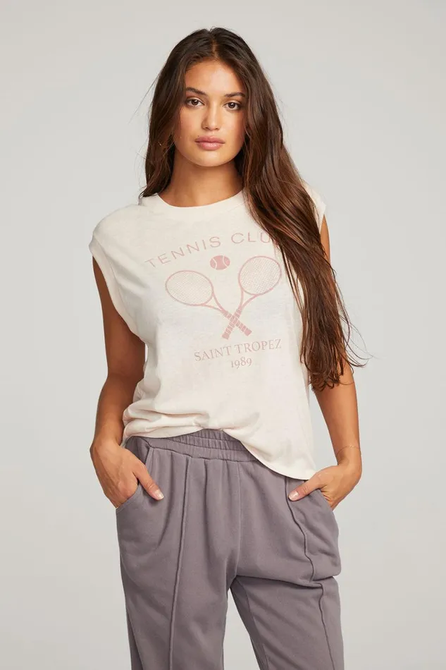 Womens Tops Chaser Brand Tennis Club Tank