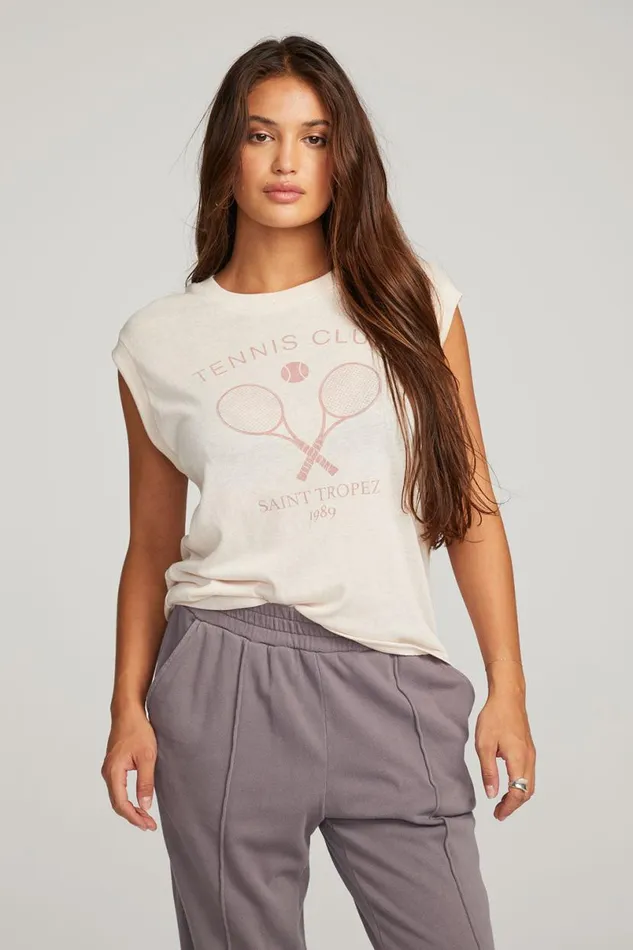 Womens Tops Chaser Brand Tennis Club Tank