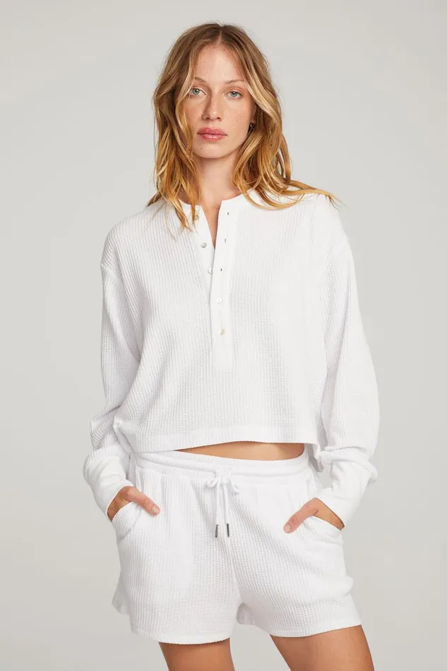 Womens Tops Chaser Brand Thayne White Long Sleeve