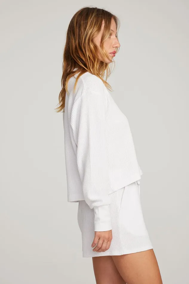Womens Tops Chaser Brand Thayne White Long Sleeve