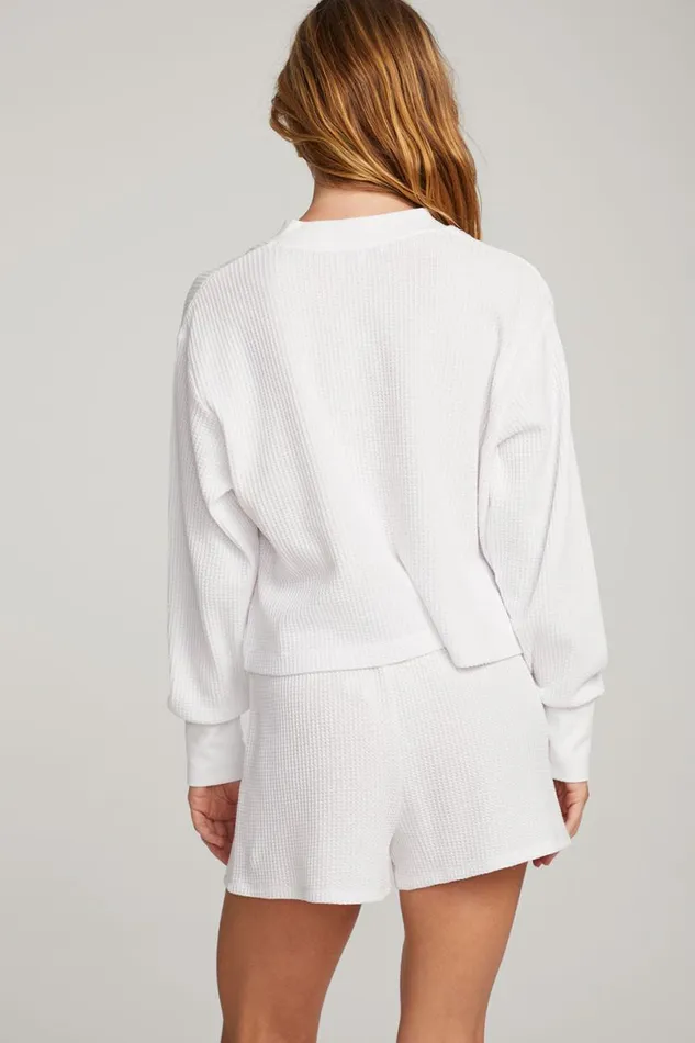 Womens Tops Chaser Brand Thayne White Long Sleeve
