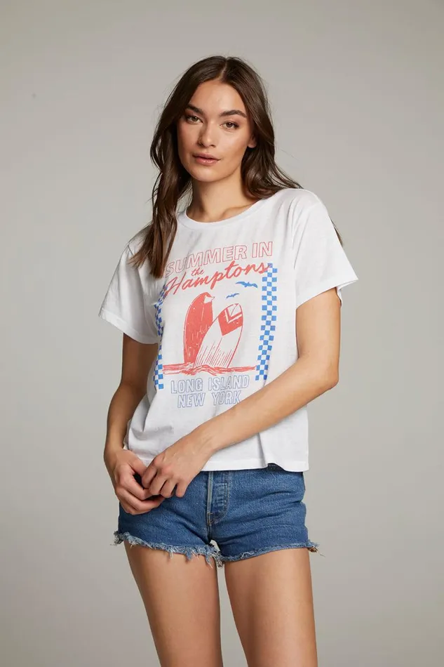 Womens Tops Chaser Brand The Hamptons Crewneck Tee