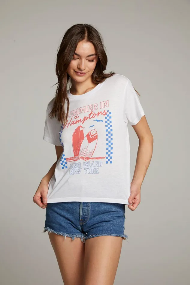 Womens Tops Chaser Brand The Hamptons Crewneck Tee
