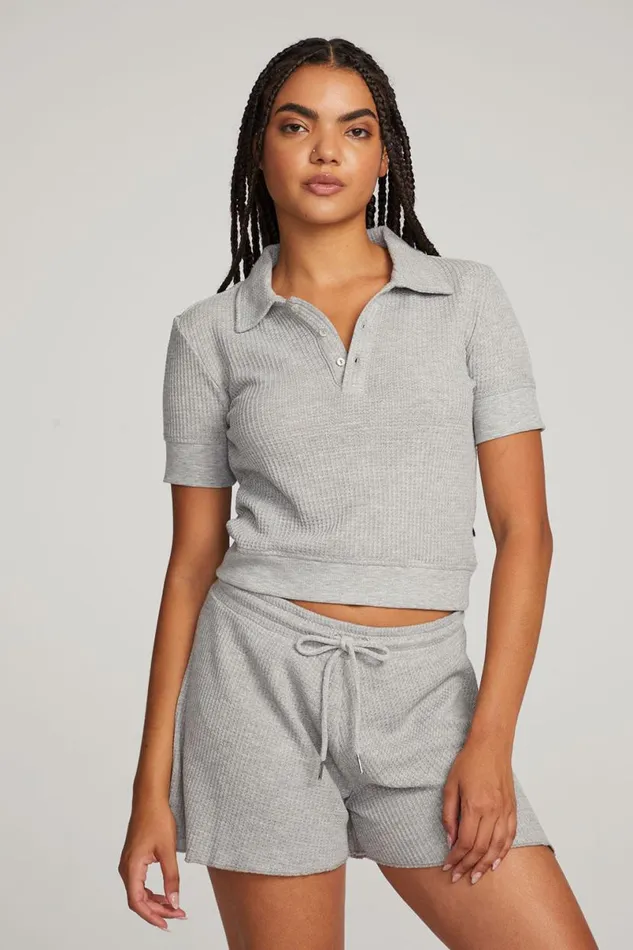 Womens Tops Chaser Brand Victoria Grey Marl Pullover