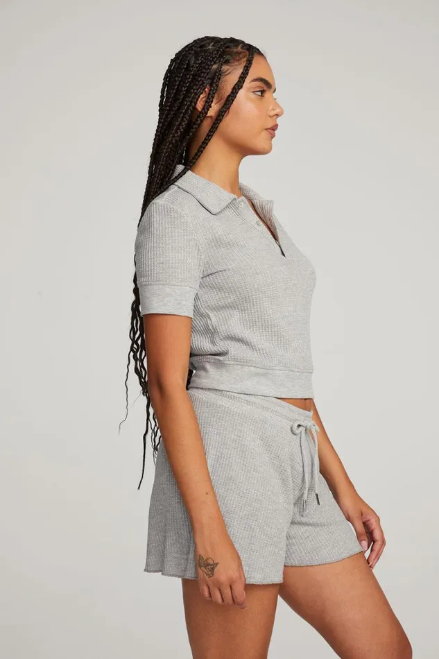 Womens Tops Chaser Brand Victoria Grey Marl Pullover