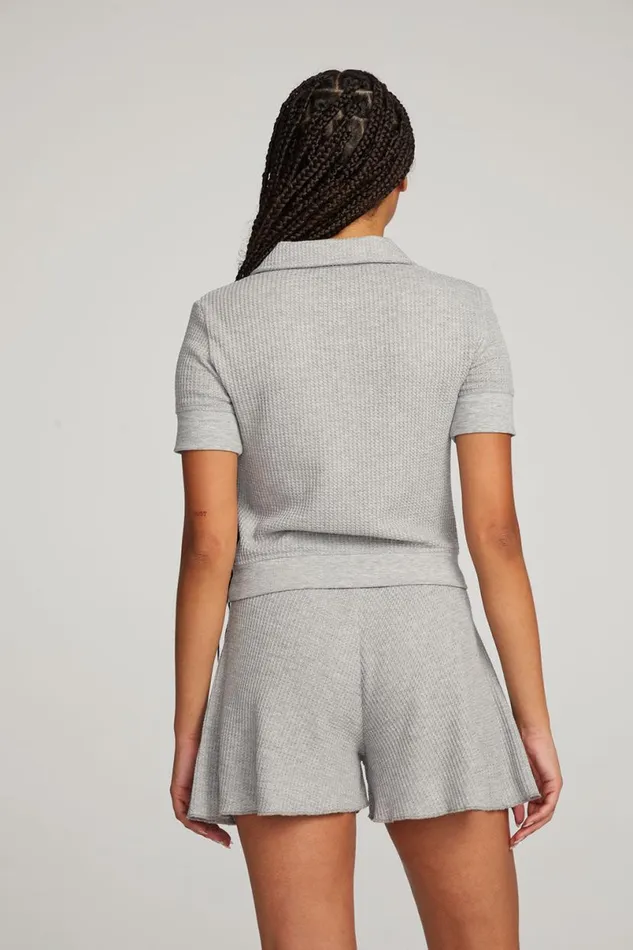 Womens Tops Chaser Brand Victoria Grey Marl Pullover