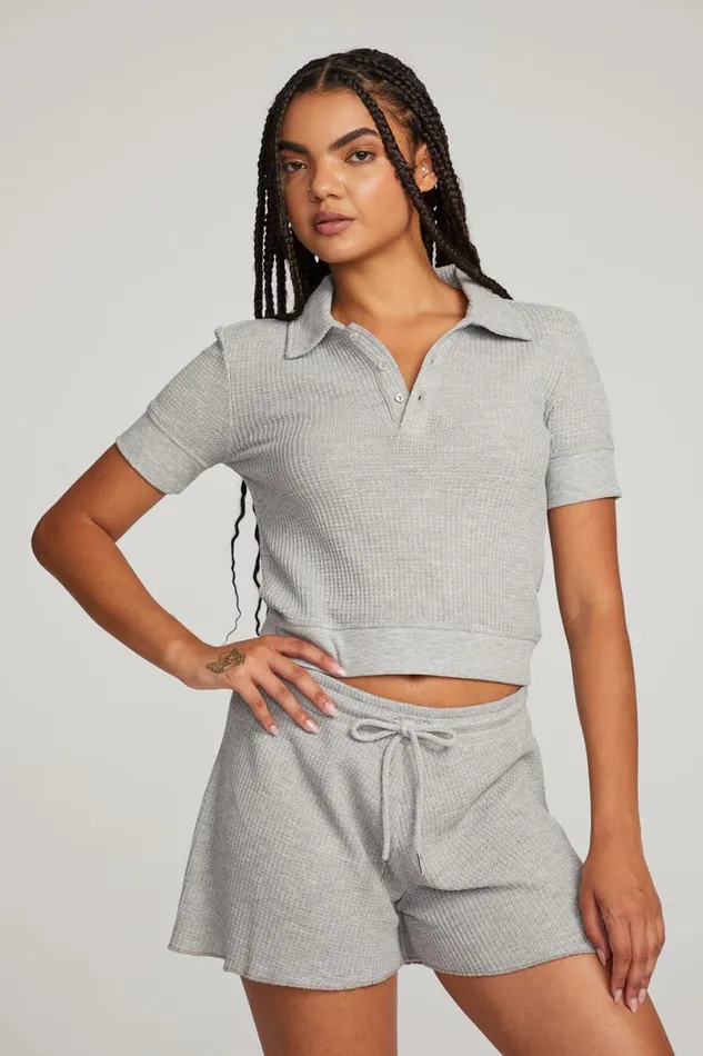 Womens Tops Chaser Brand Victoria Grey Marl Pullover