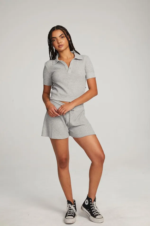 Womens Tops Chaser Brand Victoria Grey Marl Pullover