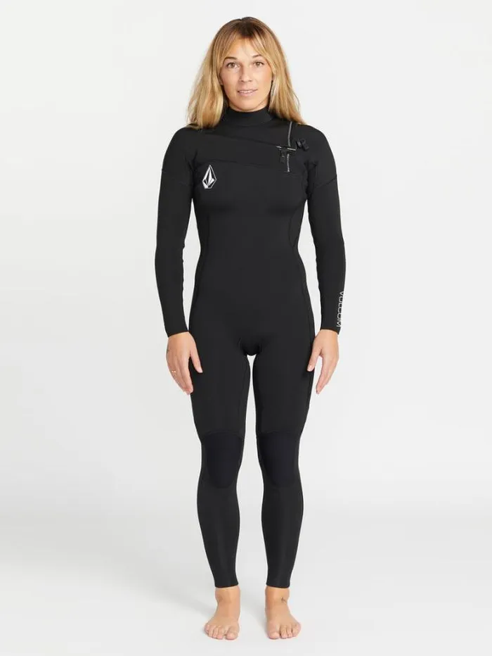 Womens Wetsuits Volcom Modulator 32mm Long Sleeve Chest Zip Fullsuit 8211 Black